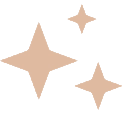 A set of three different shapes in the shape of stars.