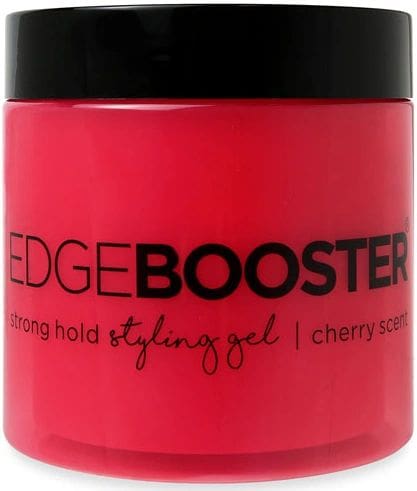 A jar of edge booster styling gel