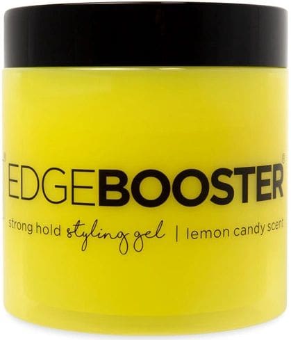 A jar of edge booster styling gel.