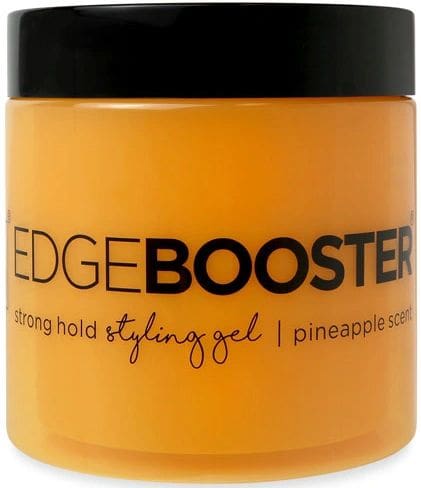 A jar of edge booster styling gel.