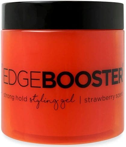 A jar of edge booster styling gel