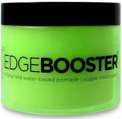 A green container of edge booster is shown.