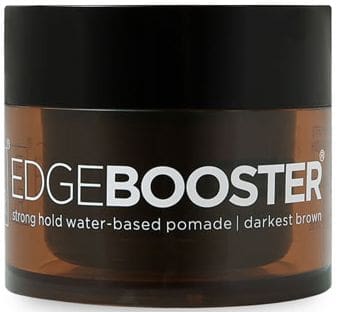 A jar of edge booster hair pomade.