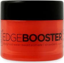 A red container of edge booster