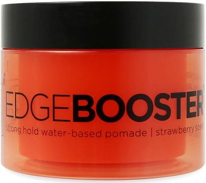 A red container of edge booster is shown.