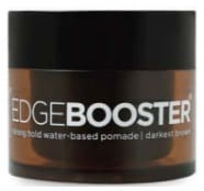 A jar of edge booster is shown.