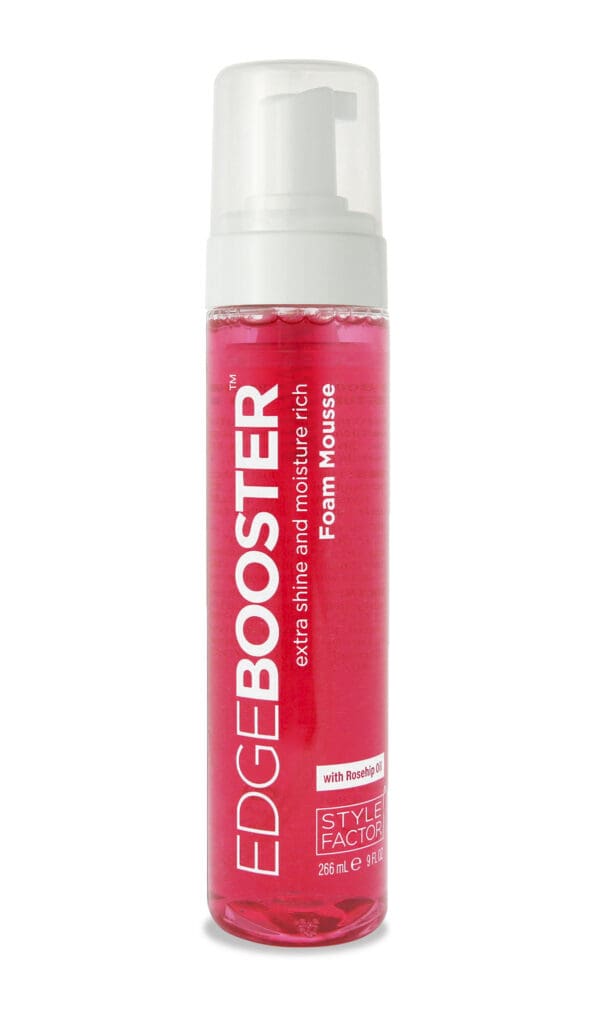 A close up of the front of a bottle of boogebooster