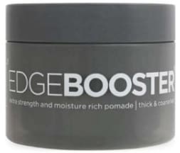 A gray container of edge booster is shown.