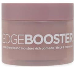 A pink container of edge booster hair pomade.