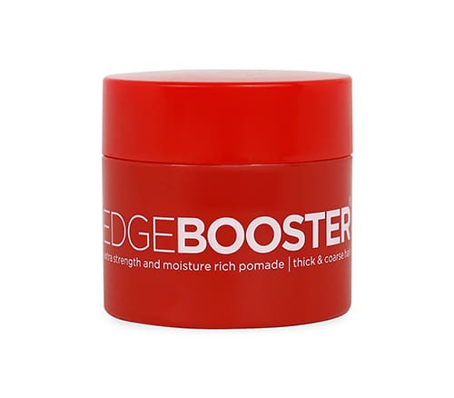 A red container of product with the words edge booster written on it.